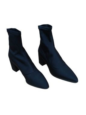 ASOS Black Pointed Toe Sock Booties Fashion Ankle Boots Size 6